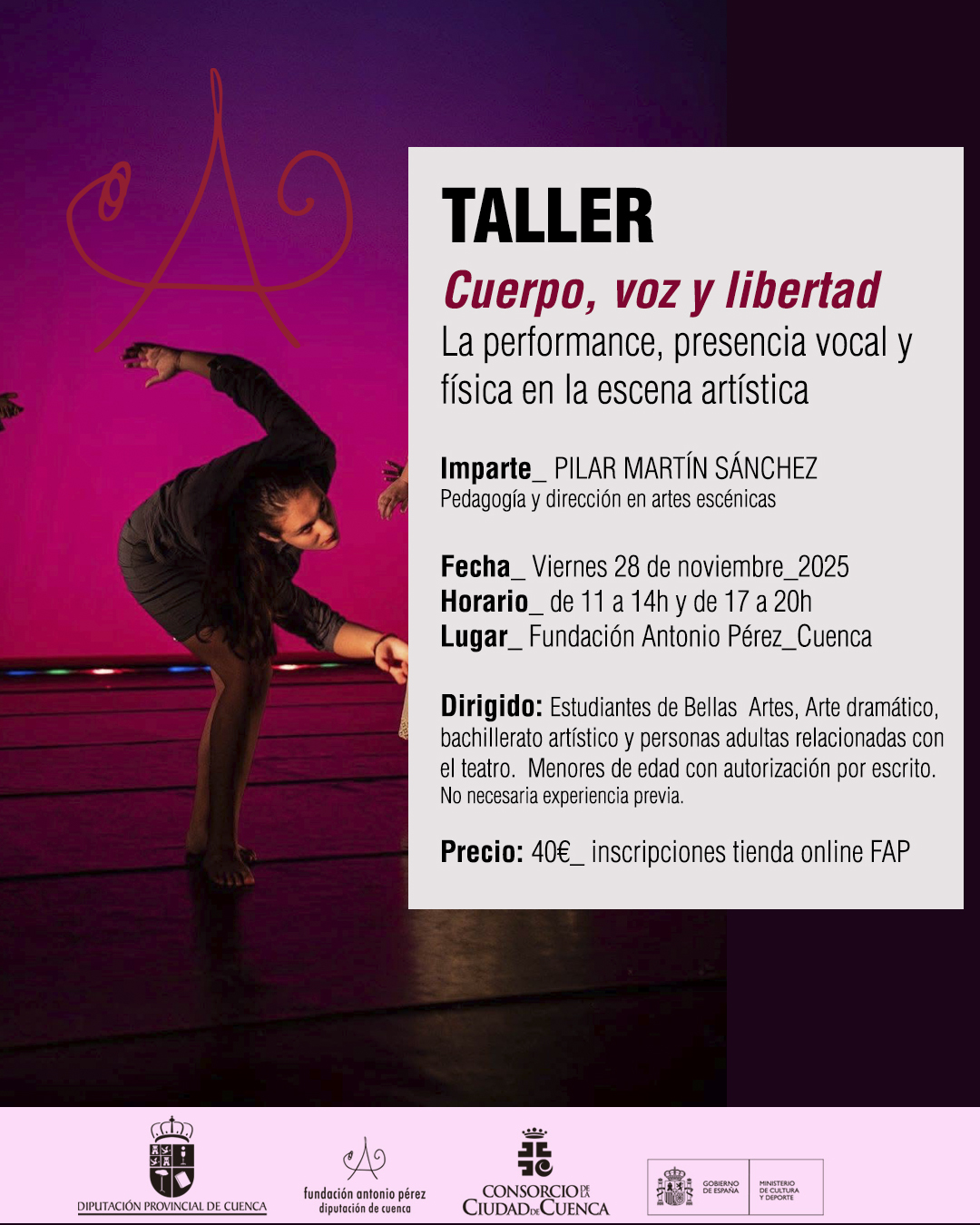 taller performace instagram nueva fecha